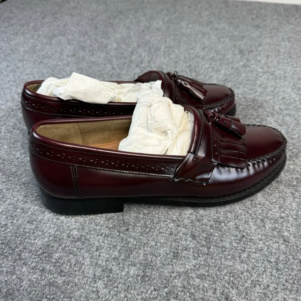 GH Bass & Co Weejuns Men's Jeremy Tassel Loafers Burgundy Leather 8.5 2E